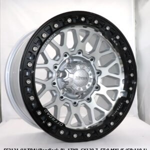 Rim TITANIA 17"  SILVER / LIP BLACK (BEADLOCK)