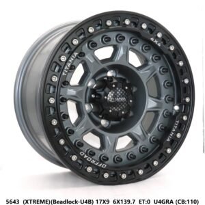 Rim TITANIA 17"  GRAY / LIP BLACK (BEADLOCK)